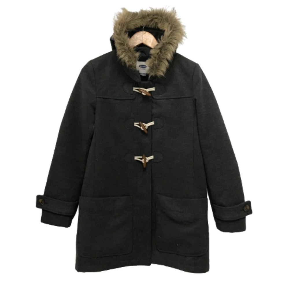 Old Navy Duffle Toggle Coat - Fur Hood Medium